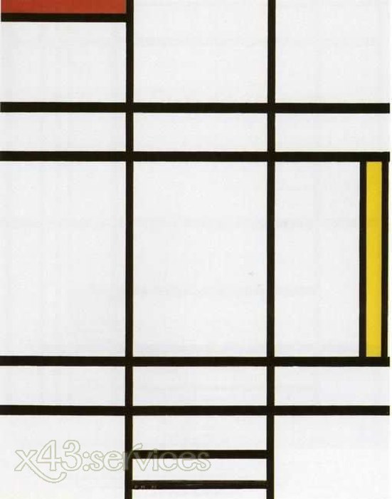 Piet Mondrian - Komposition mit Wei? Rot und Gelb - - Composition with White Red and Yellow - Compositie met wit rood en geel
